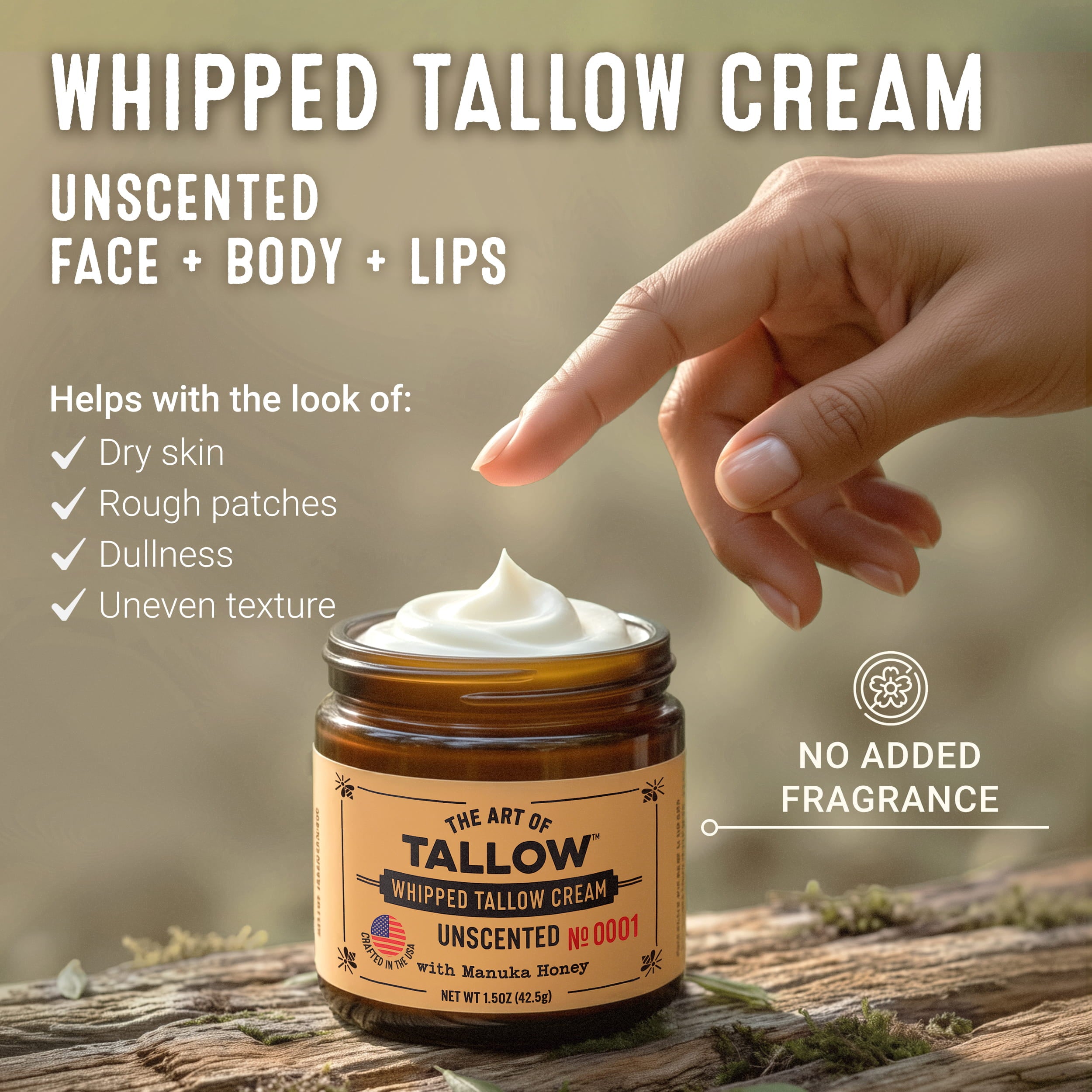 Unscented Whipped Tallow Moisturizer by The Art of Tallow — ingredient detail