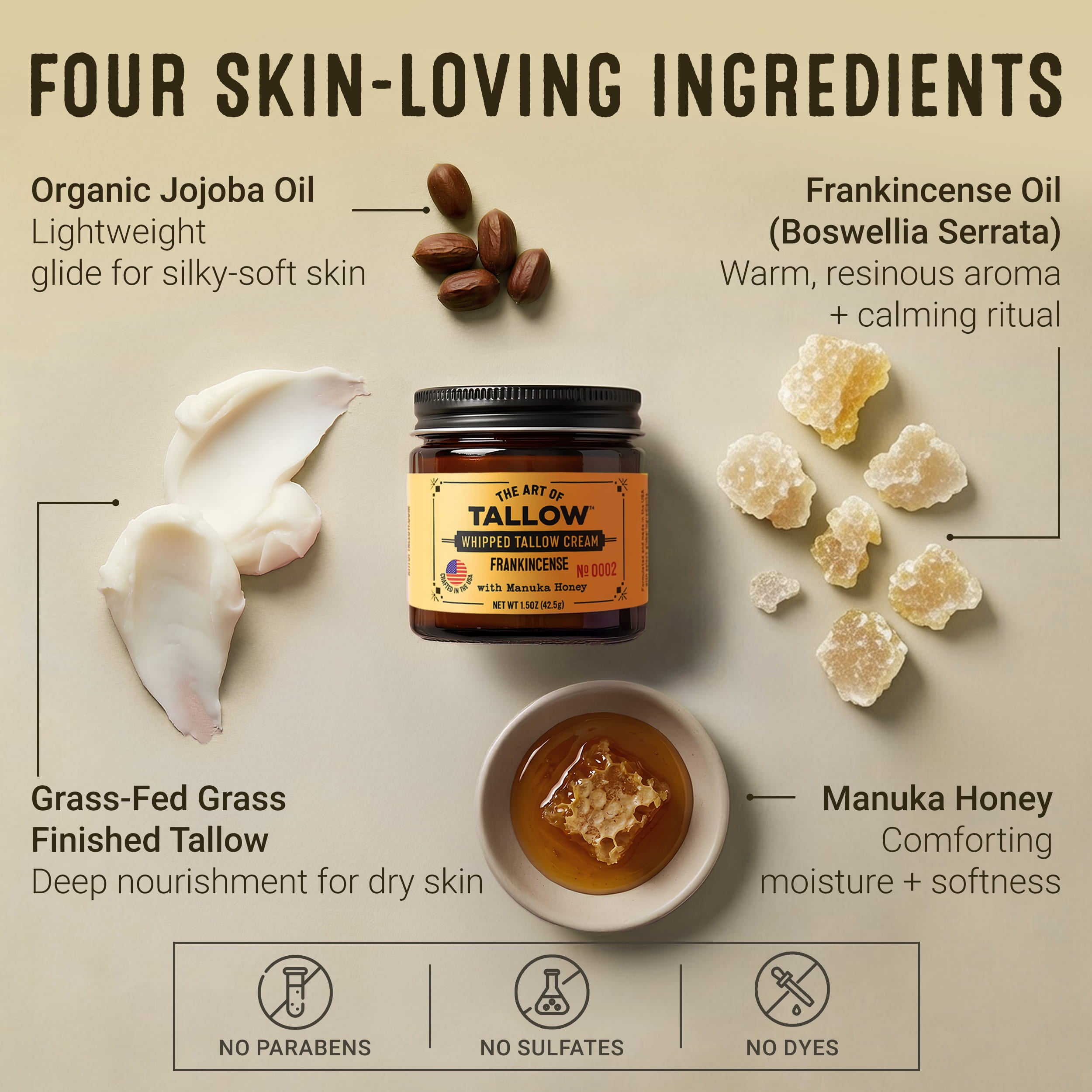 Frankincense Whipped Tallow Moisturizer by The Art of Tallow — texture detail