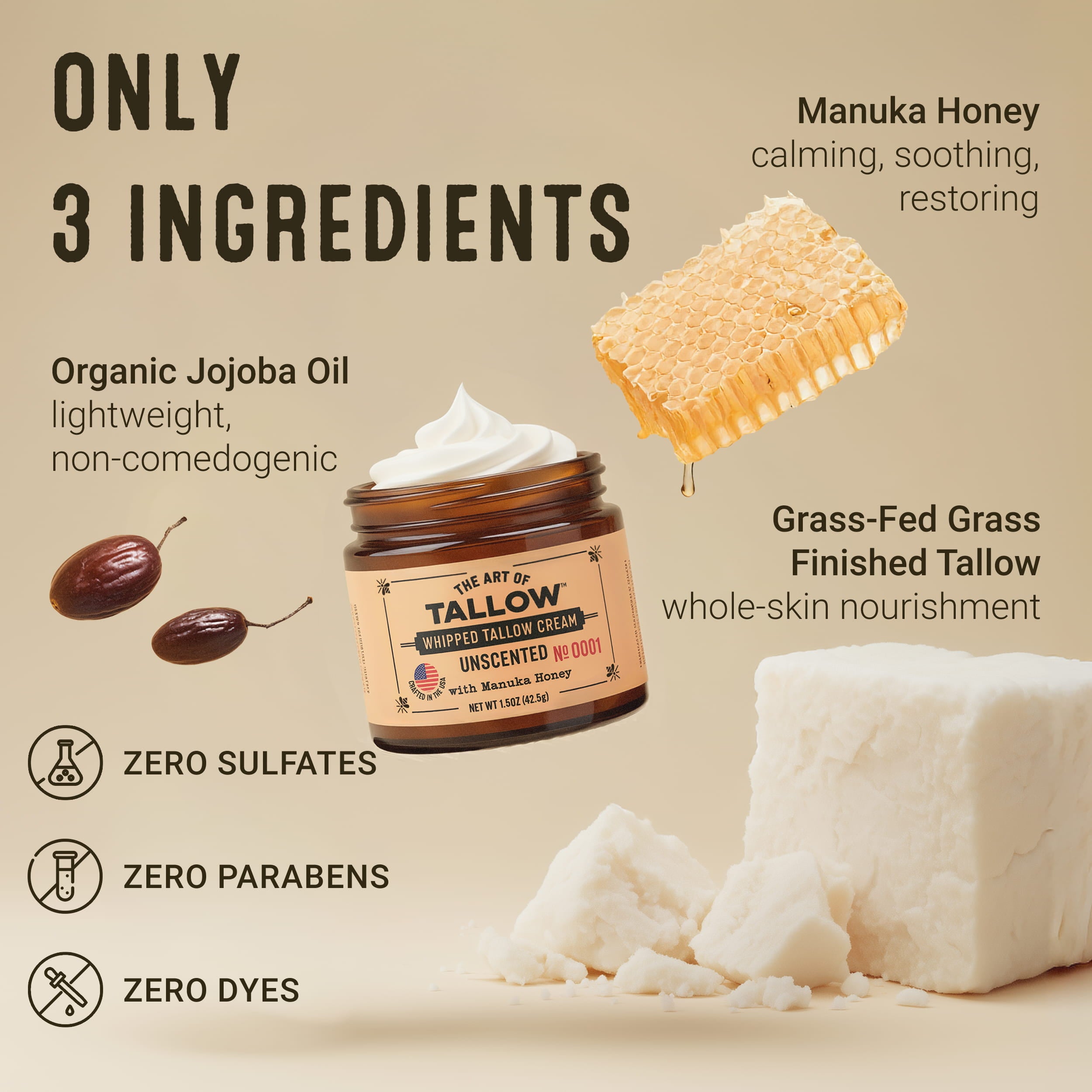 Unscented Whipped Tallow Moisturizer by The Art of Tallow — texture detail