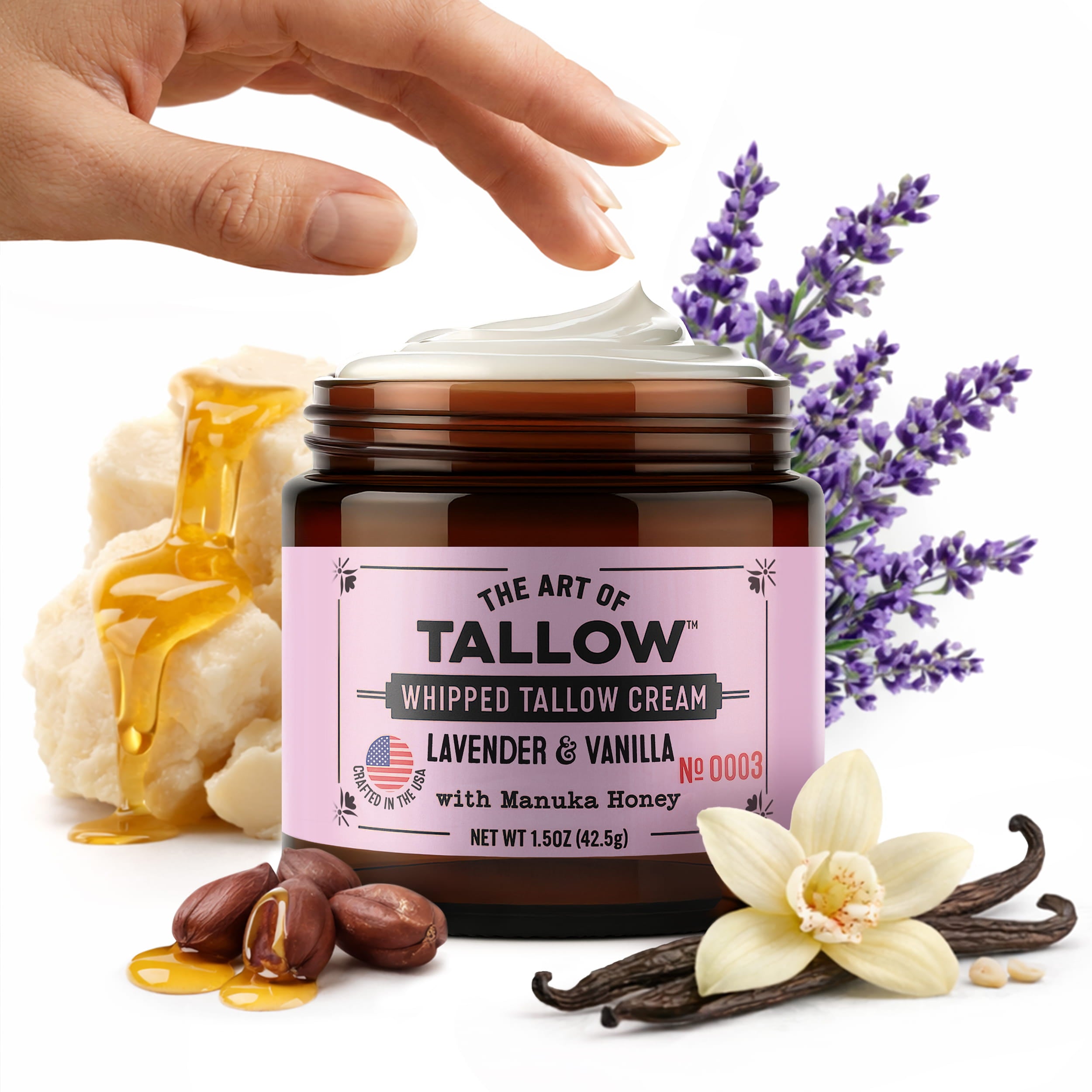Lavender Vanilla Whipped Tallow Moisturizer by The Art of Tallow — alternate view
